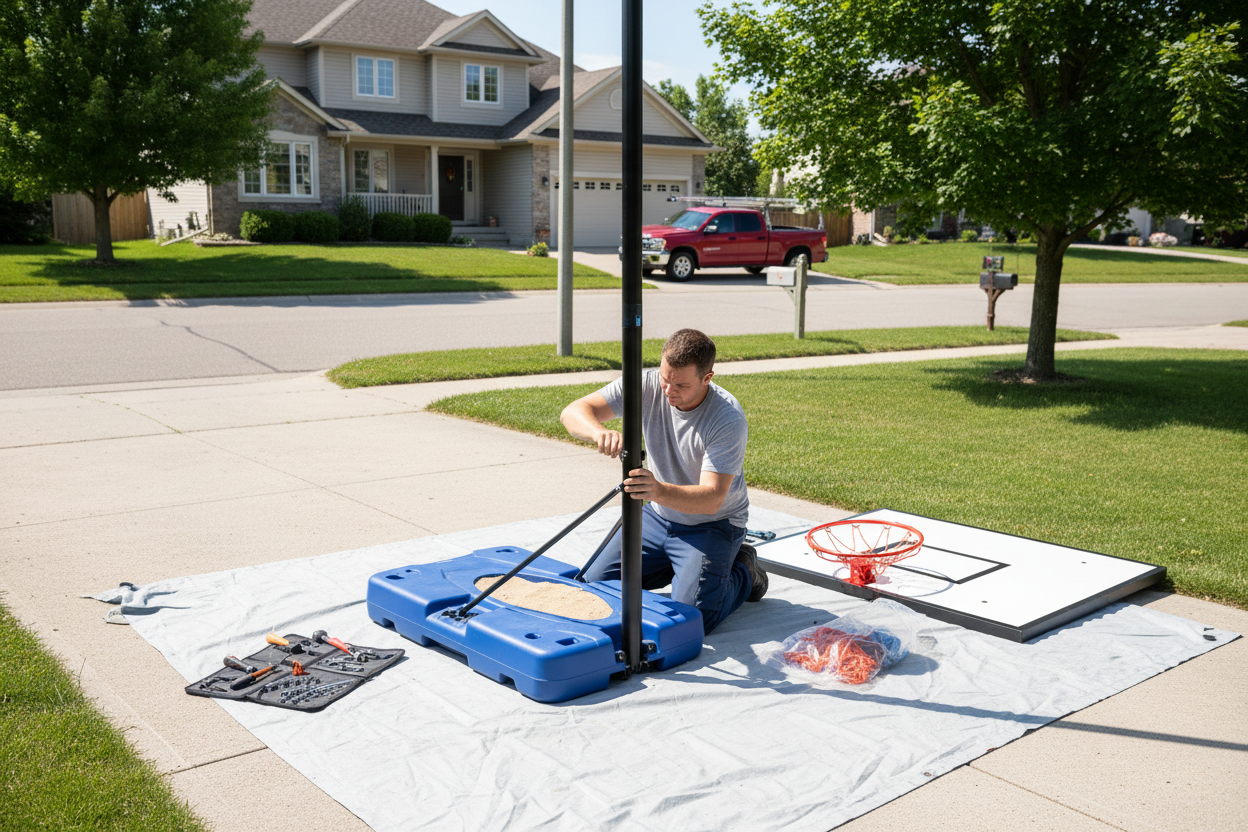 Basketball - Portable Hoop & Stand System Assembly